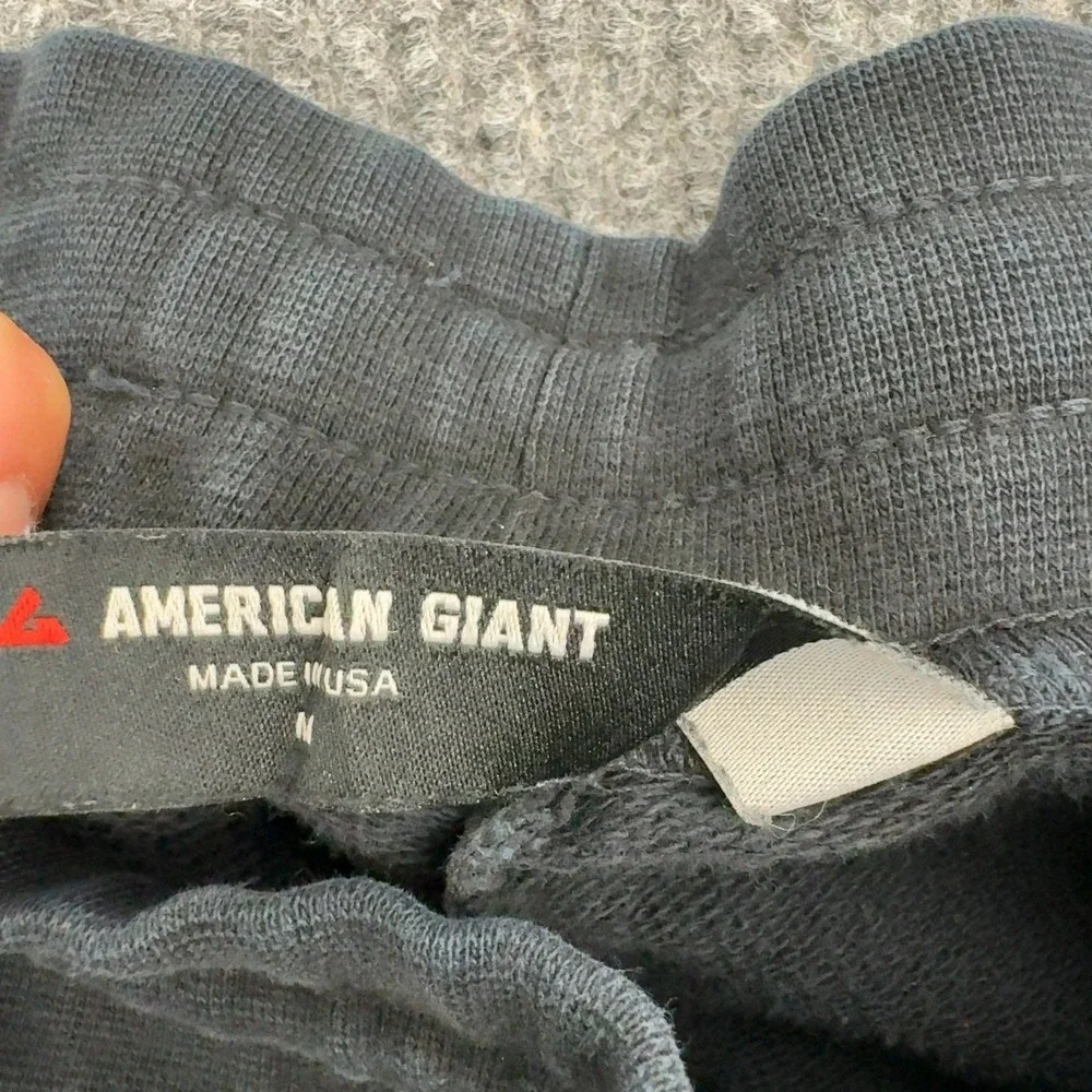 American Giant‎ Joggers Men M Black Cotton Drawstring Cuffed Casual Loungewear